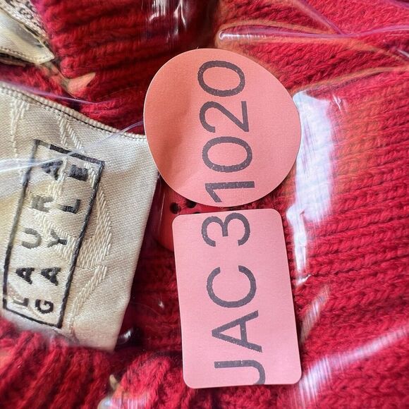 Laura Gayle sweater cardigan womens cozy red button long sleeve size L. - Picture 7 of 7